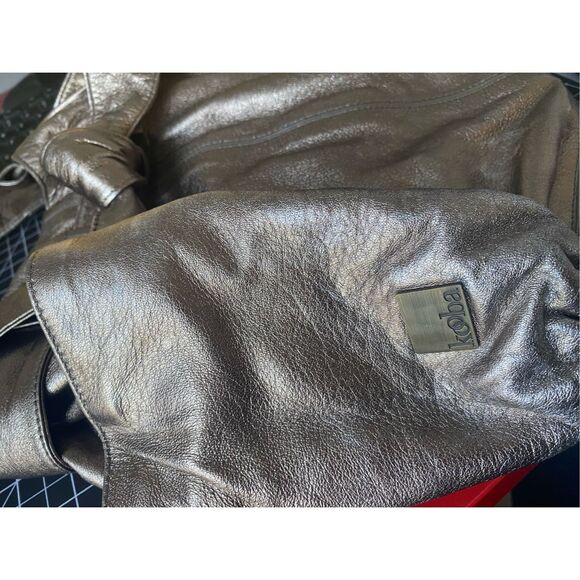 Kooba Silver Mettalic Soft Leather Large Tote - Picture 6 of 10